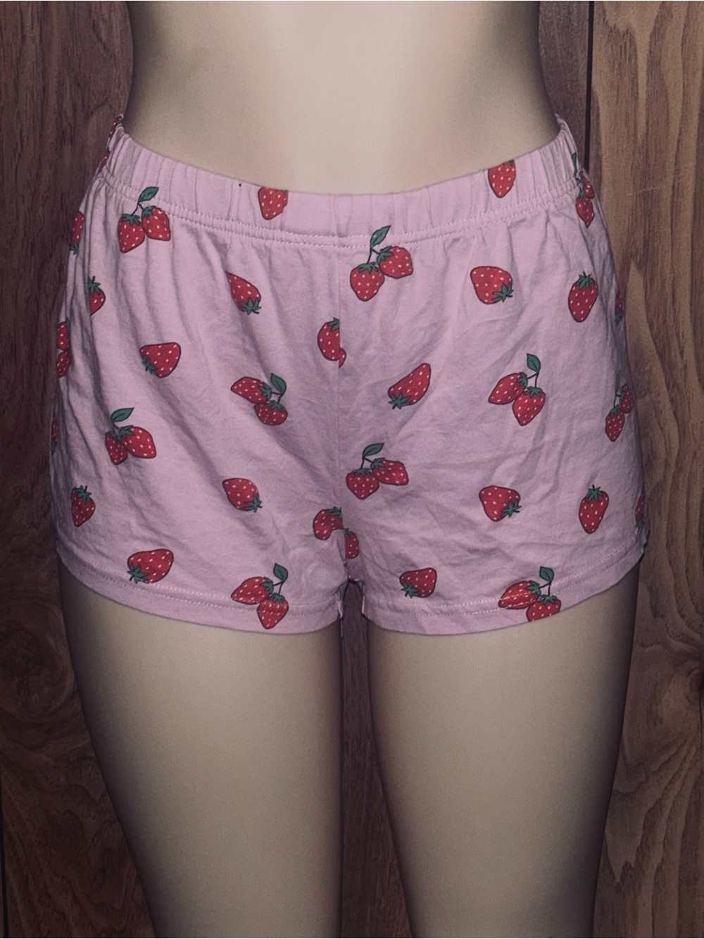 Primark Pink Strawberry Cotton Pajama Shorts
